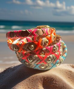 Alternative view of Halsband Crossline   Neon Koralle