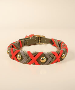 Halsband Crossline   Neon Koralle