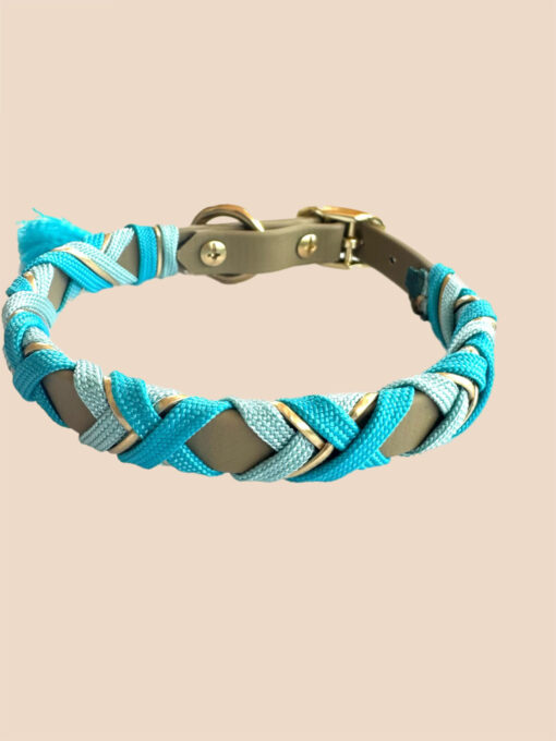 Halsband Crossline      Neon Türkis