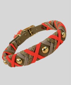 Halsband Crossline   Neon Koralle