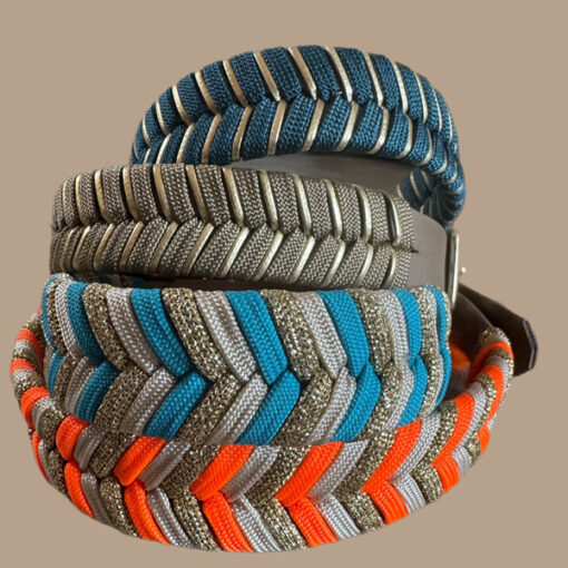 Halsband V - Line   Neon Türkis – Bild 2