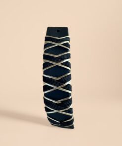 Halsband Crossline   Schwarz / Gold