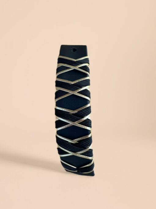 Halsband Crossline   Schwarz / Gold