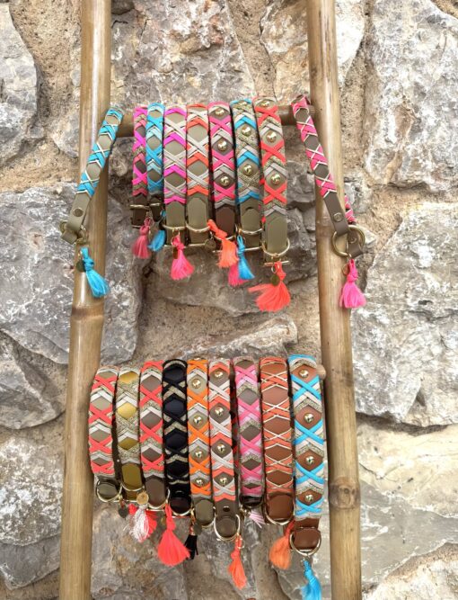 Halsband Crossline Neon Türkis – Bild 2