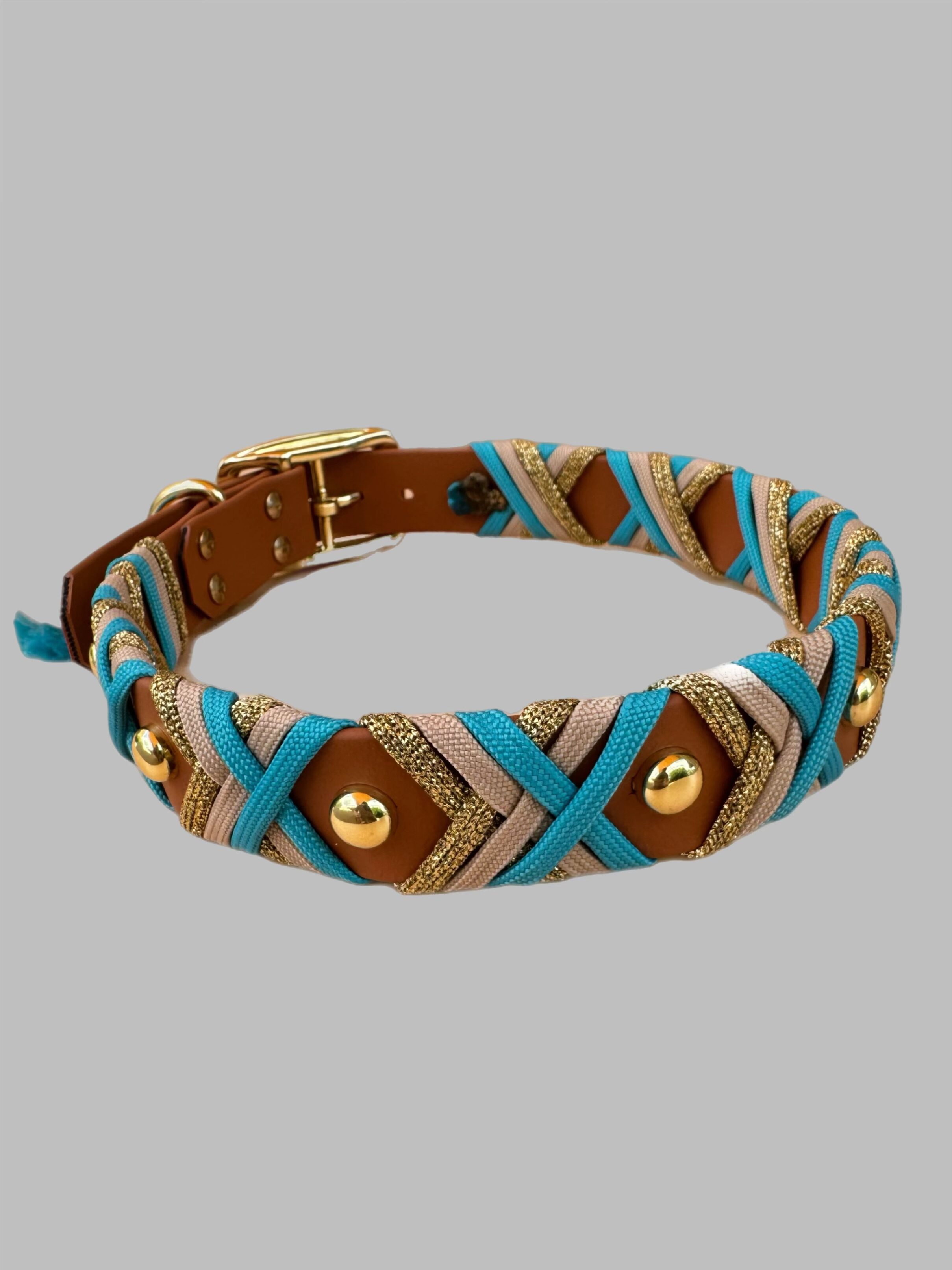 Halsband Crossline Neon Türkis – Bild 2