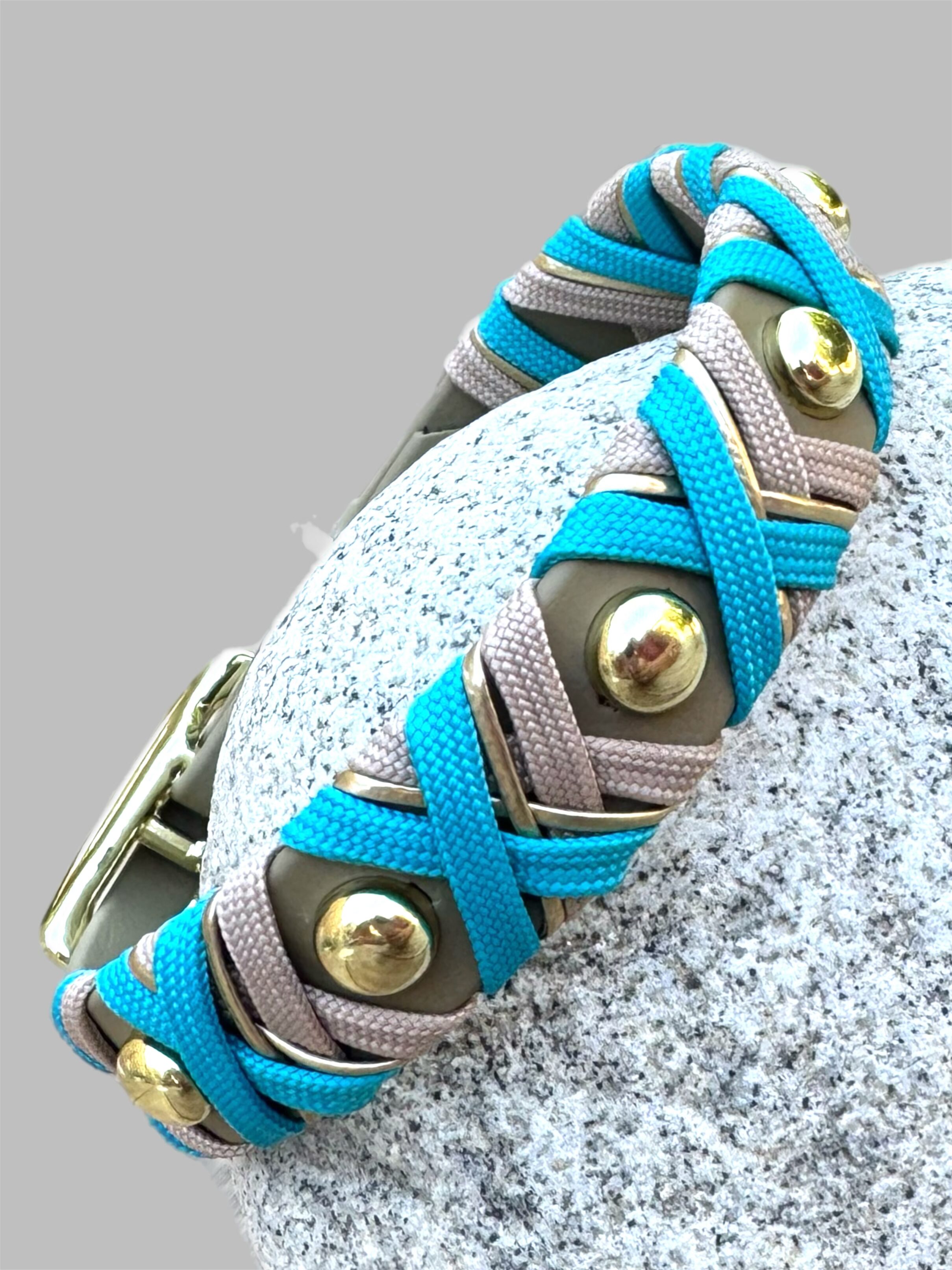 Halsband Crossline      Neon Türkis – Bild 2