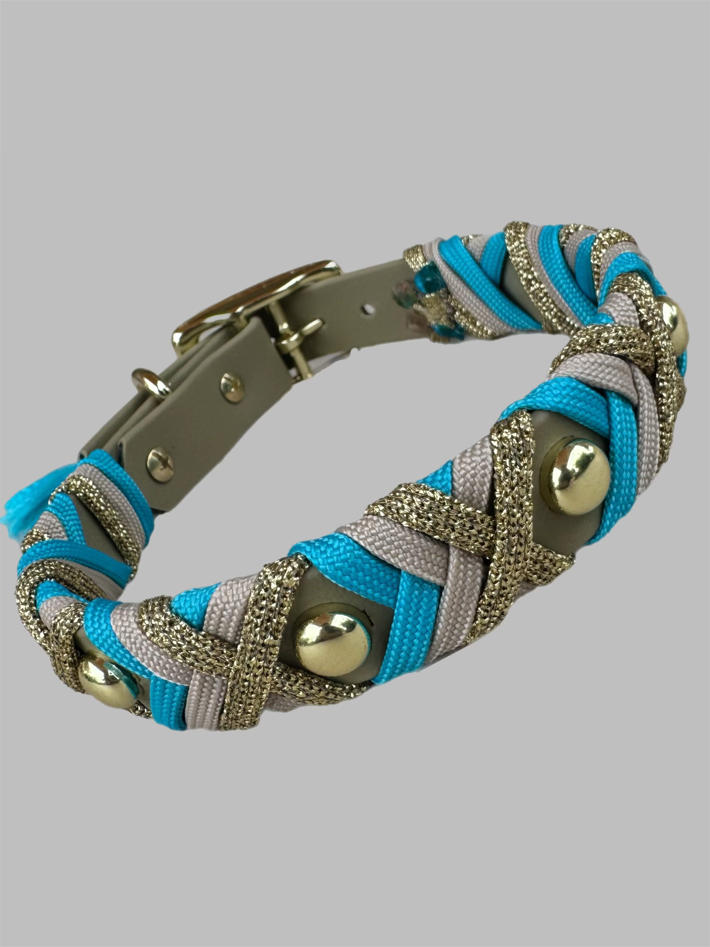 Halsband Crossline      Neon Türkis