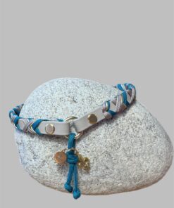 Alternative view of Schmuckhalsband / Markenbändchen  Teal / Goldschnur/light taupe