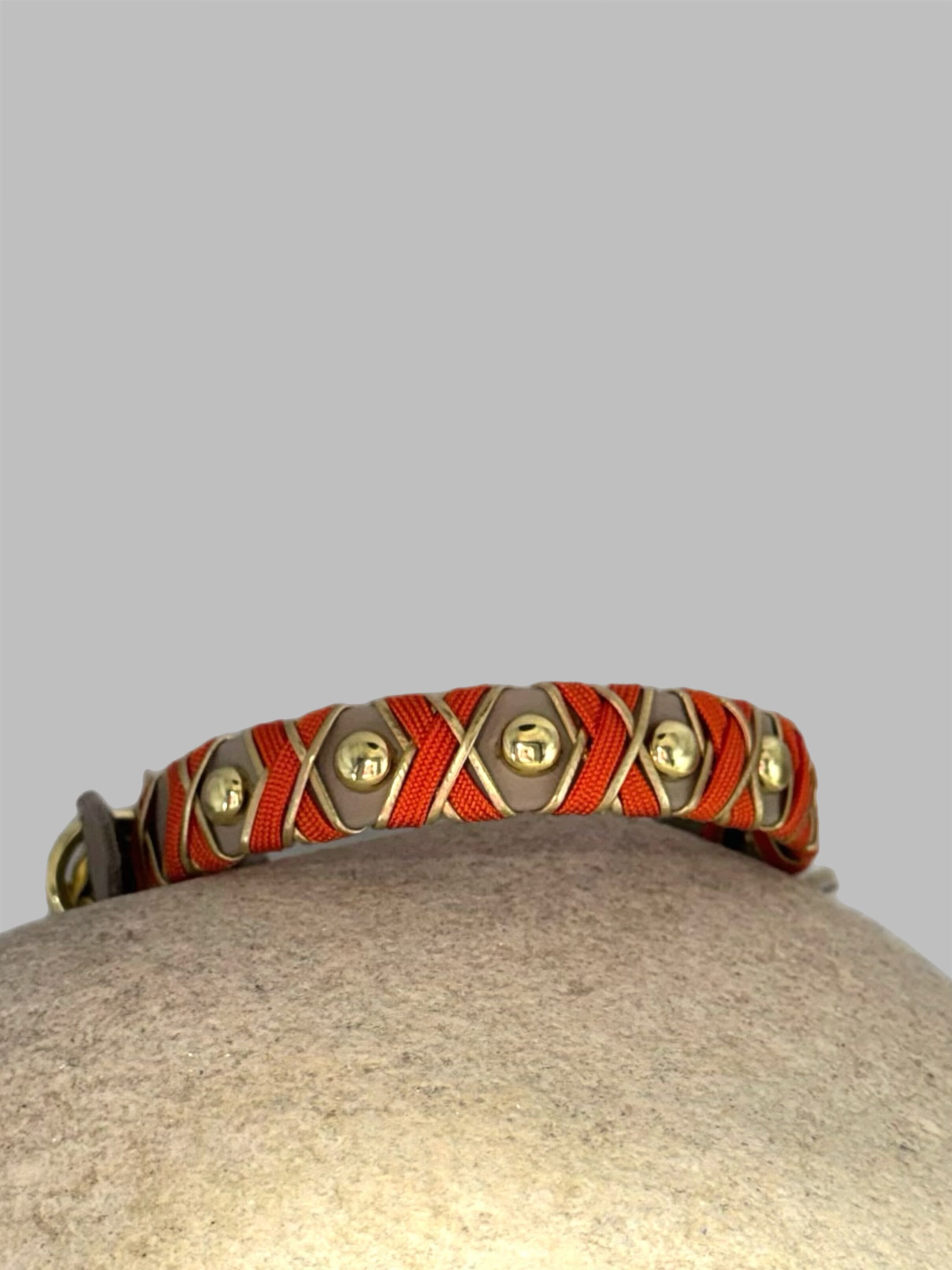 Halsband Crossline Summer Orange/Gold – Bild 3