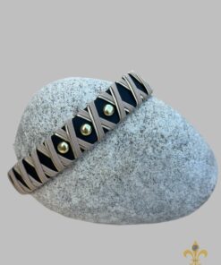 Halsband Crossline  Taupe  / Gold