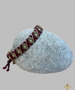 Halsband Crossline  Bordeaux / Gold