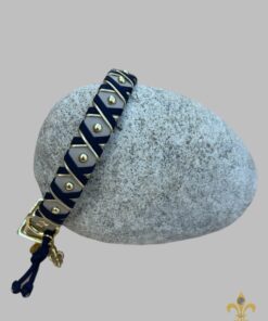 Halsband Crossline  Midnightblue / Gold