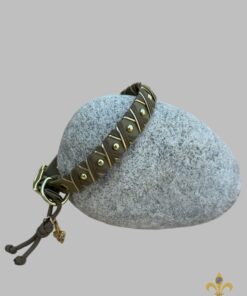 Halsband Crossline  Chocolate  / Gold