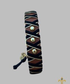 Alternative view of Halsband Crossline  Schwarz  / Gold