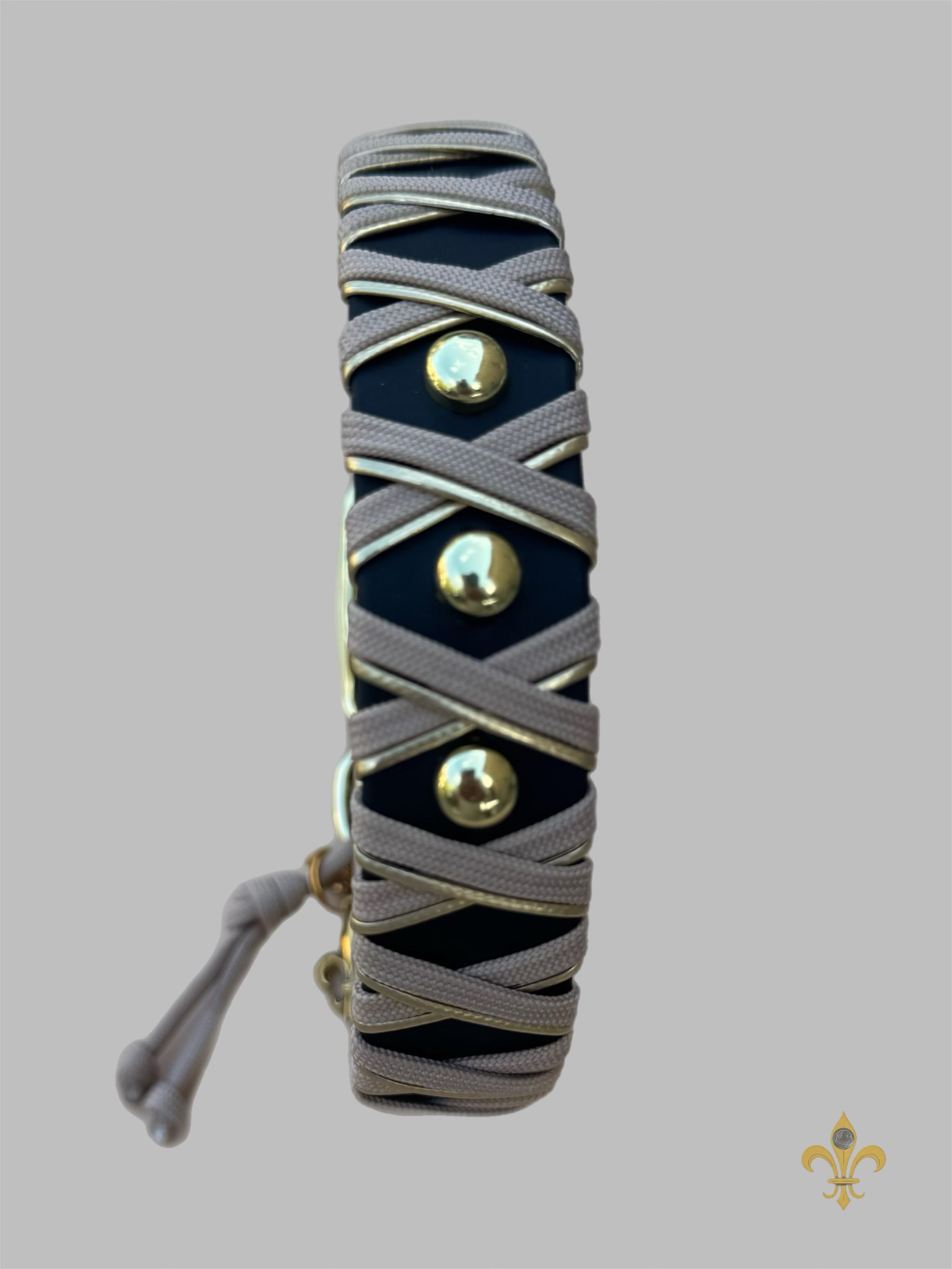 Halsband Crossline Taupe / Gold – Bild 2