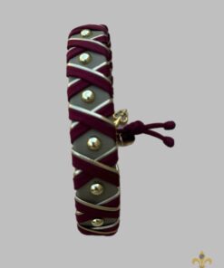 Alternative view of Halsband Crossline  Bordeaux / Gold