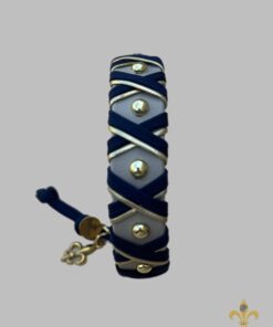 Alternative view of Halsband Crossline  Midnightblue / Gold