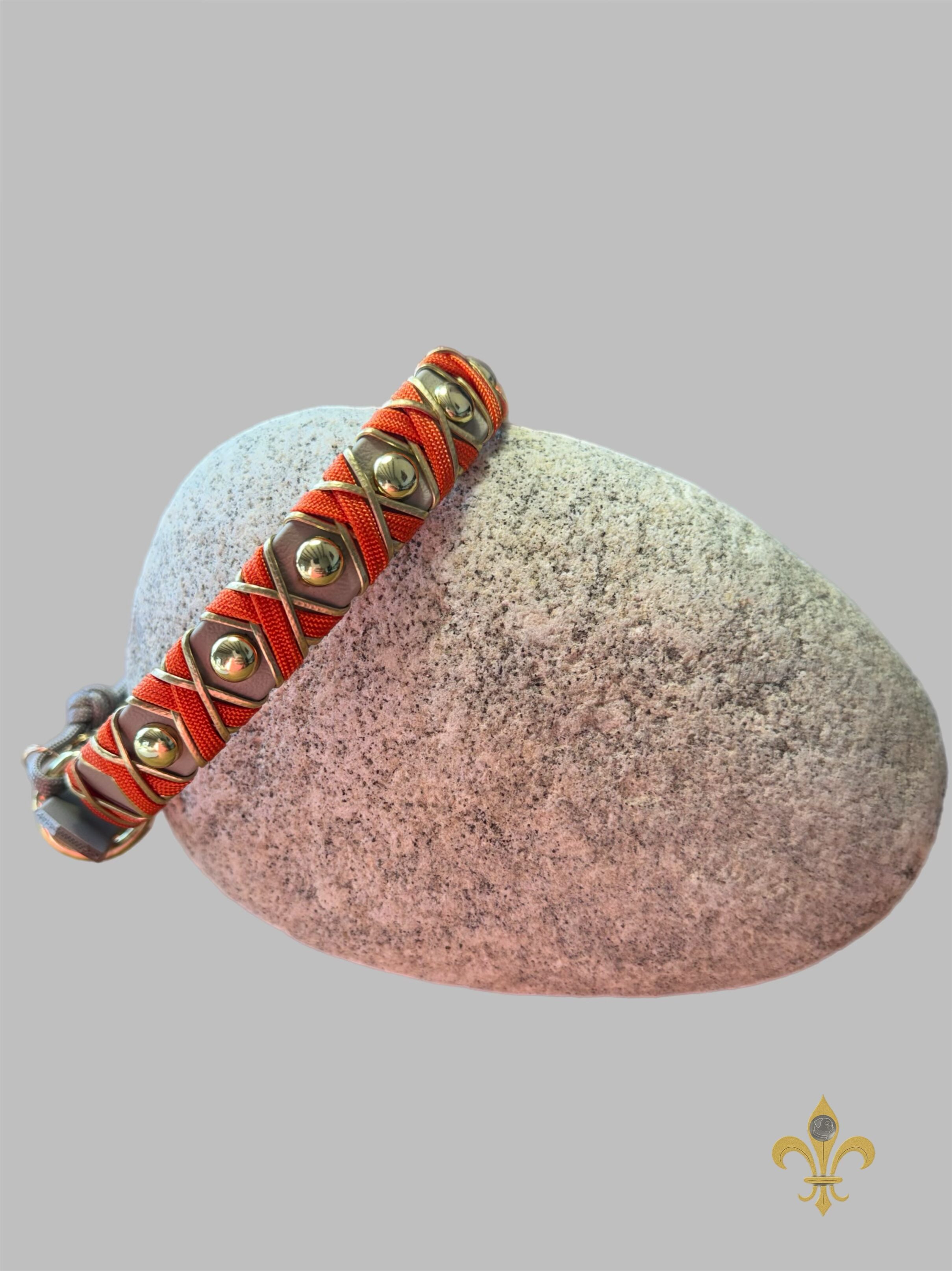 Halsband Crossline Summer Orange/Gold